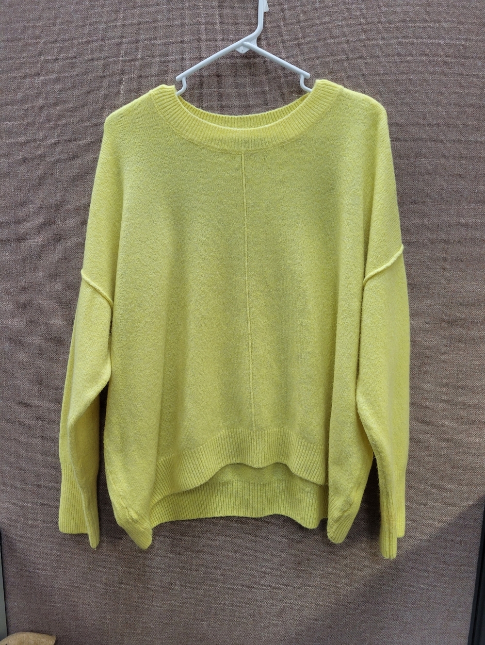 Vince Camuto Bright Soft Yellow Crewneck Sweater